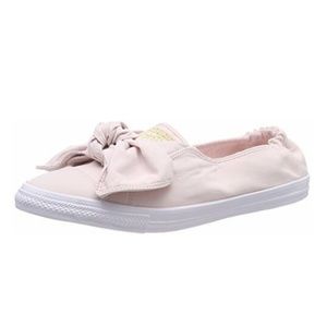 Converse Chuck Taylor All Star Pink Bow Slip-On Sneakers